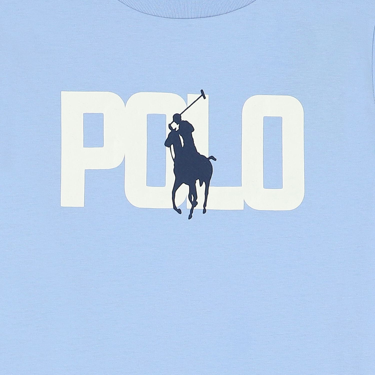 تيشيرت أولاد بالشعار باللون الأزرق, 3, hi-res