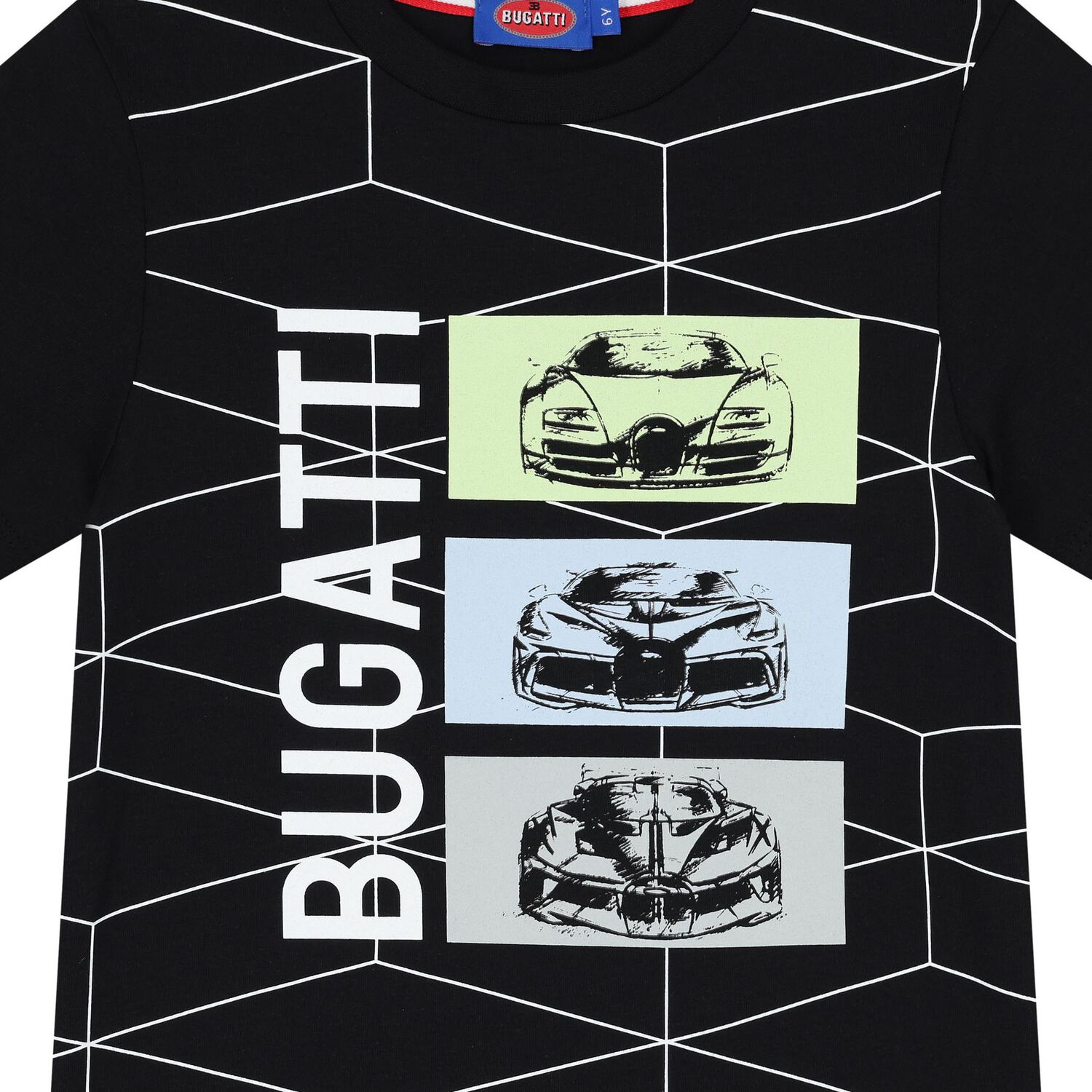 تيشيرت أولاد بالشعار باللون الأسود, 2, hi-res