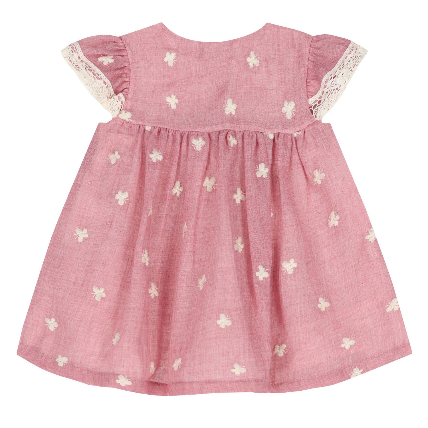 Baby Girls Red Floral Embroidered Dress Set, 2, hi-res