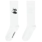 Girls White Choupette Logo Socks, 1, hi-res
