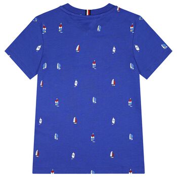 Boys Blue Sailboat Logo T-Shirt