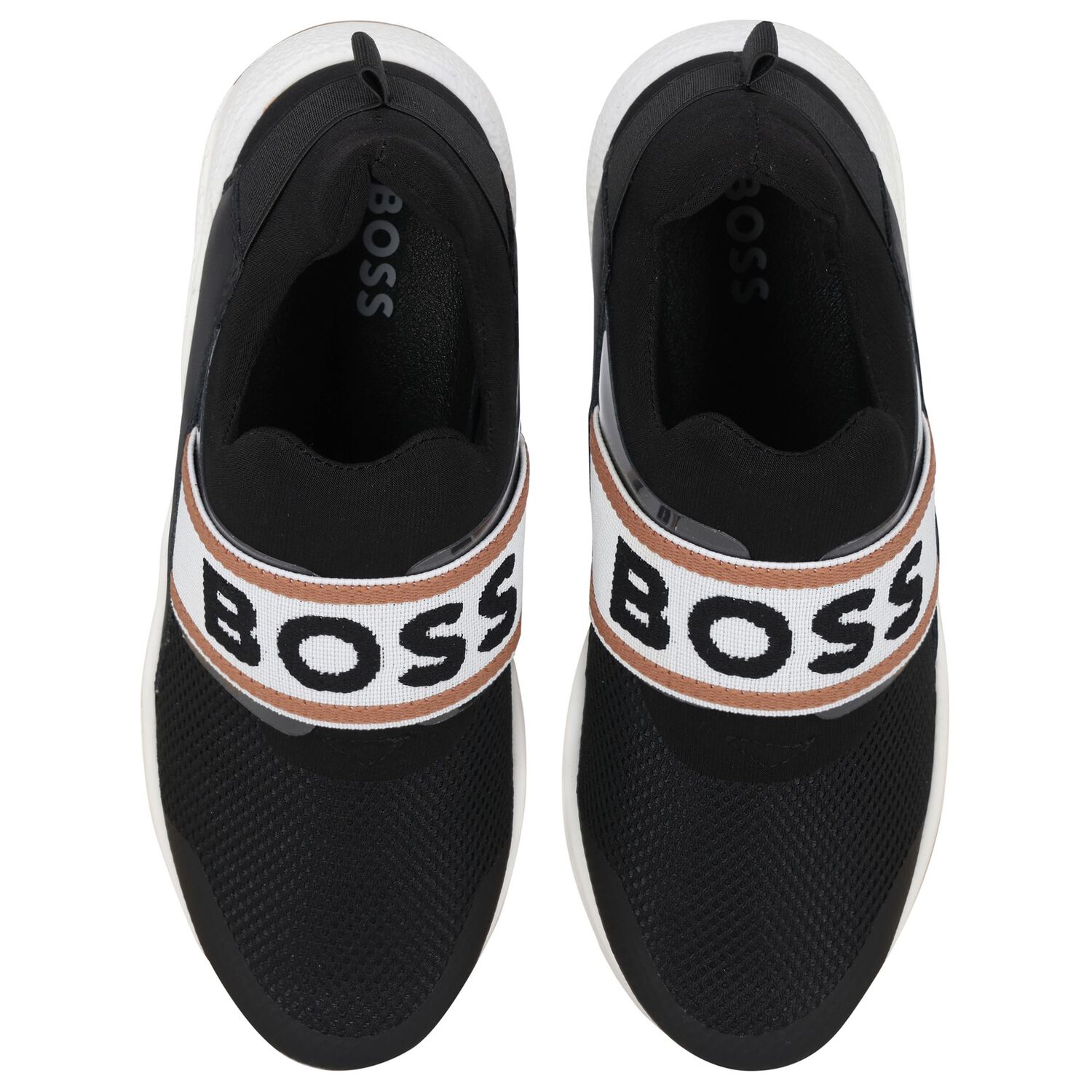 Boys Black Logo Trainers, 1, hi-res image number null