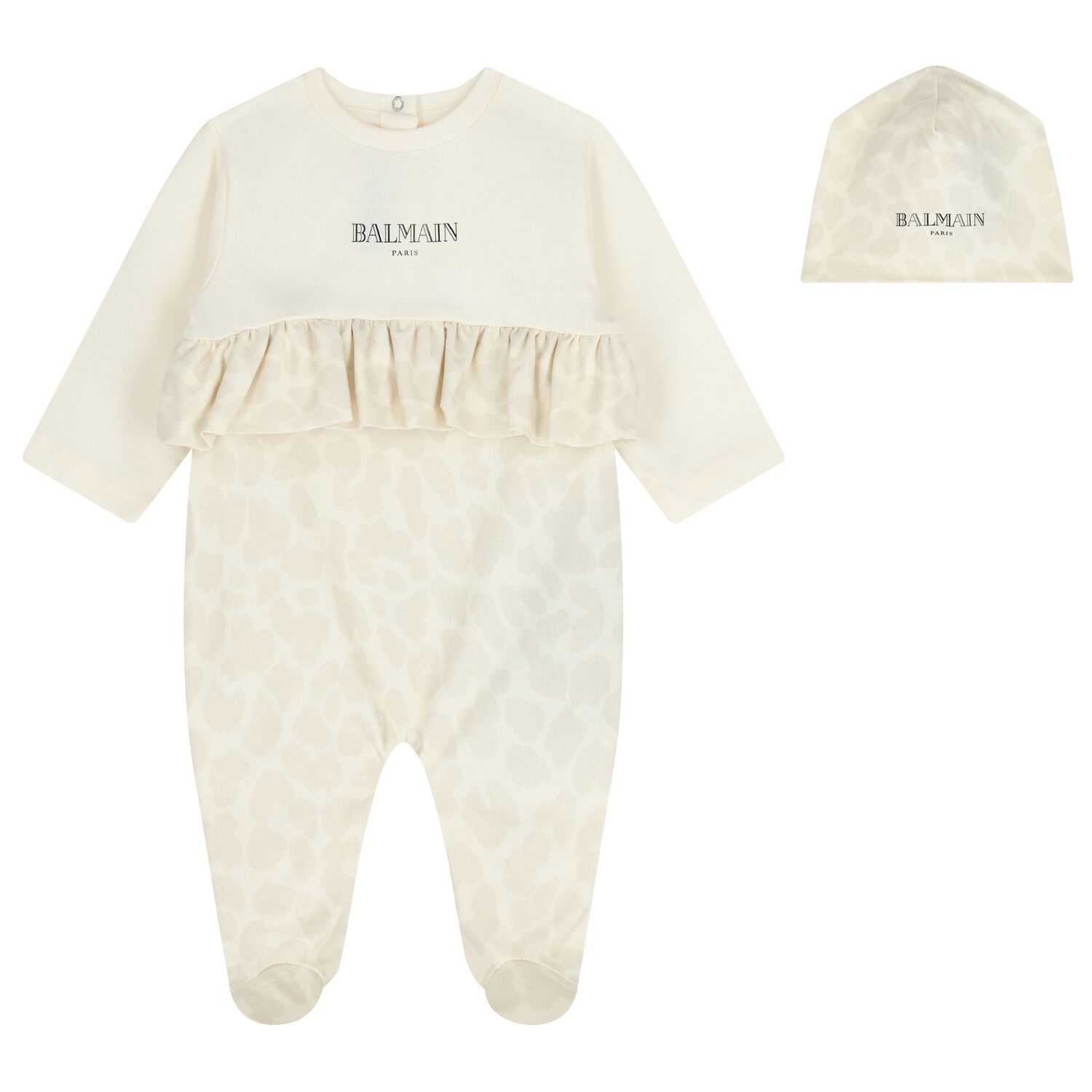 Baby Girls Ivory & Beige Logo Babygrow Gift Set, 1, hi-res