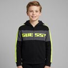 Boys Black Logo Zip Up Top, 1, hi-res