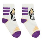 Girls Purple, Grey & White Disney Logo Socks ( 3-Pack ), 1, hi-res