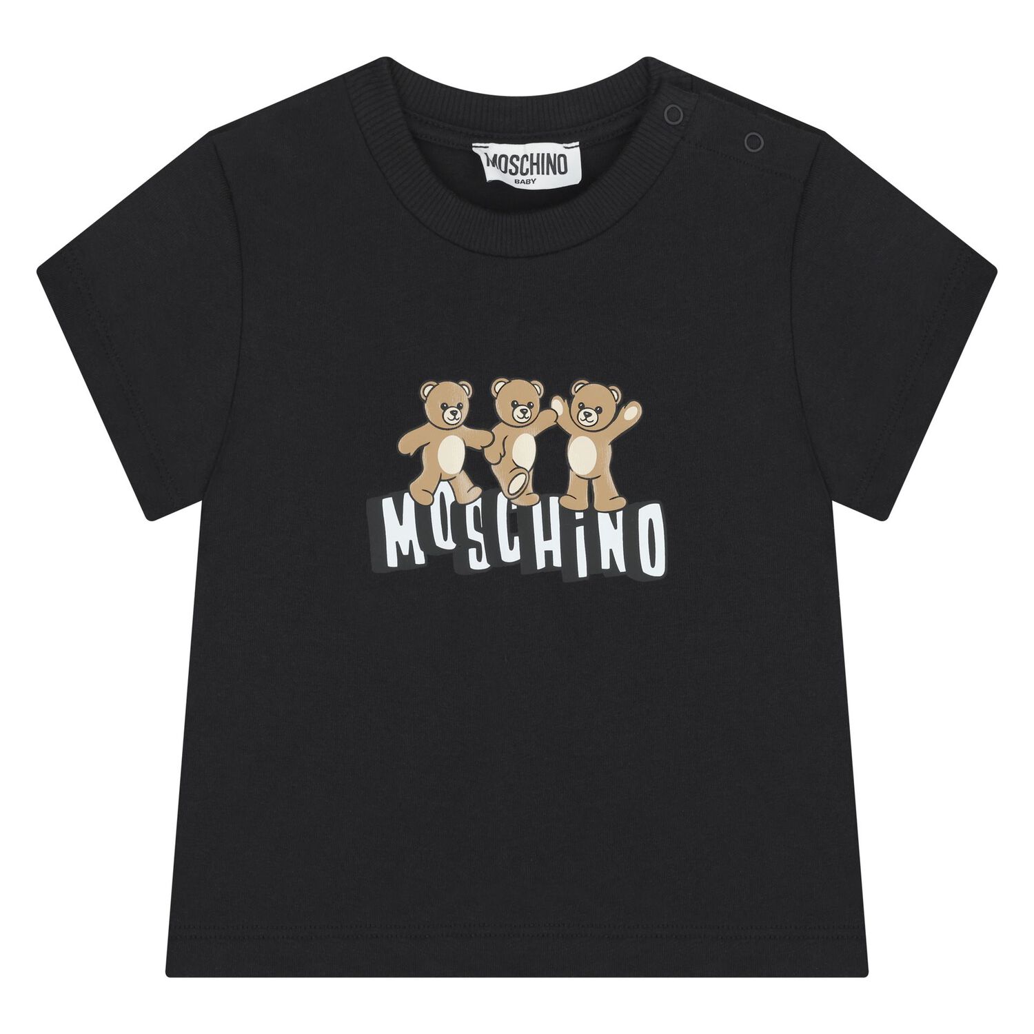 Younger Black Teddy Bear Shorts Set, 2, hi-res