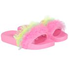 Girls Pink Tulle Sliders, 1, hi-res