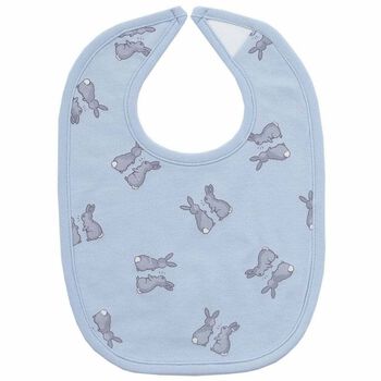 Boys Blue Bunny Baby Bib