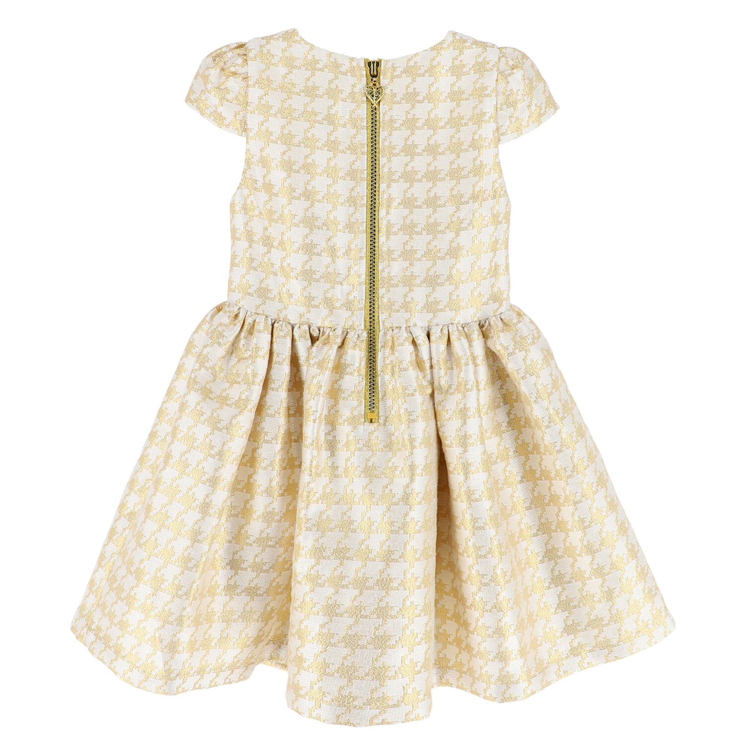 Girls Ivory & Gold Dress, 1, hi-res image number null