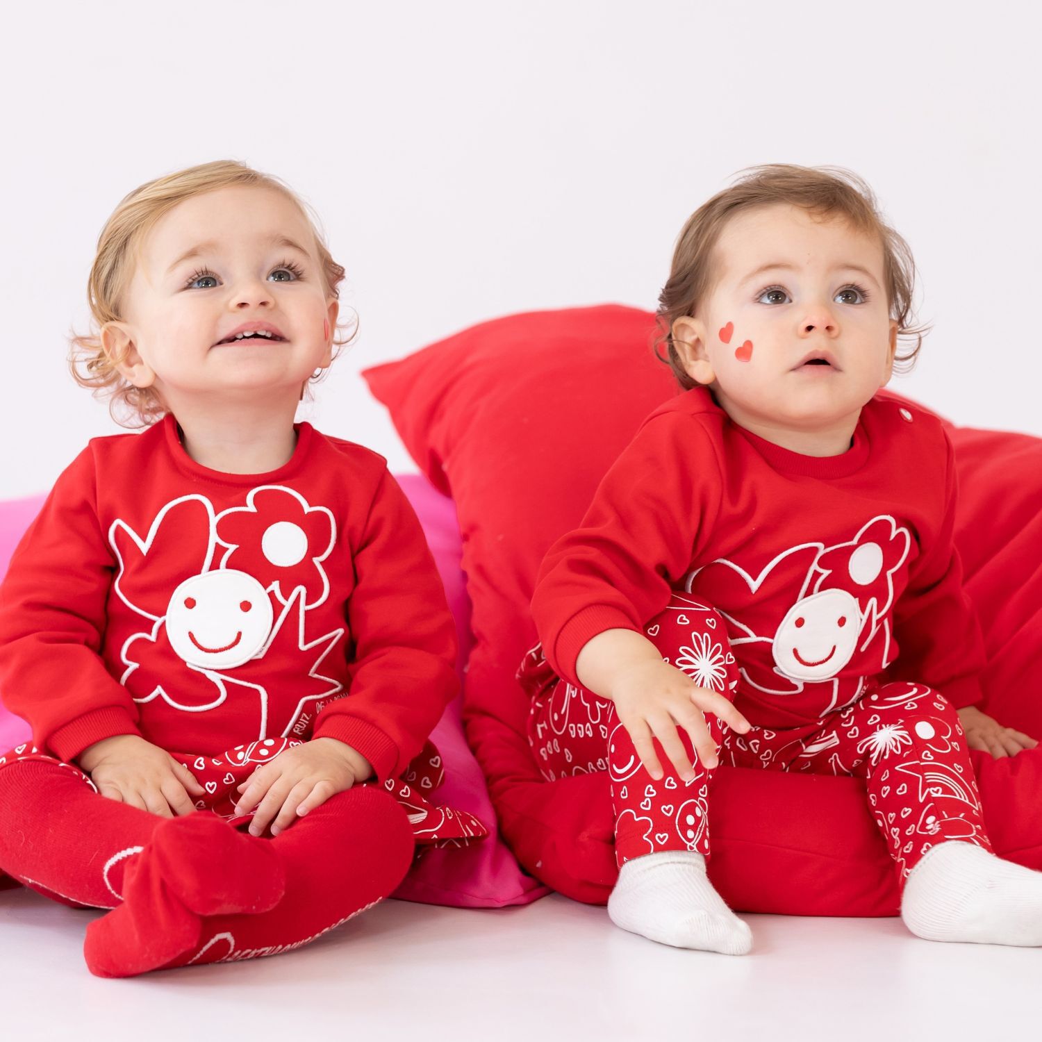 Girls Red Logo Leggings Set, 1, hi-res image number null