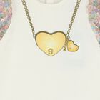 فستان بنات بالشعار باللون العاجي, 1, hi-res