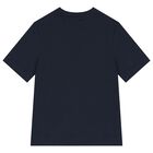 Boys Navy Blue Logo Shorts Set, 5, hi-res