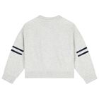 سويت شيرت رمادي بشعار للبنات, 1, hi-res