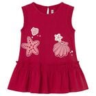 Younger Girls Red Shell Dress, 1, hi-res