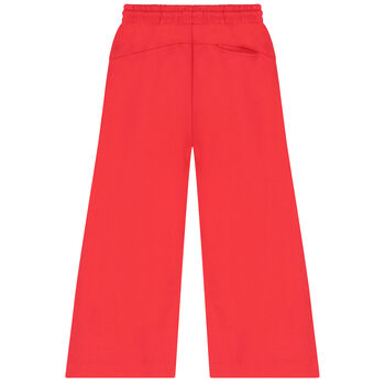 Girls Pink Logo Wide Leg Trousers
