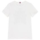 Boys White Logo T-Shirt, 2, hi-res
