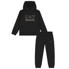 Boys Black Logo Tracksuit , 1, hi-res