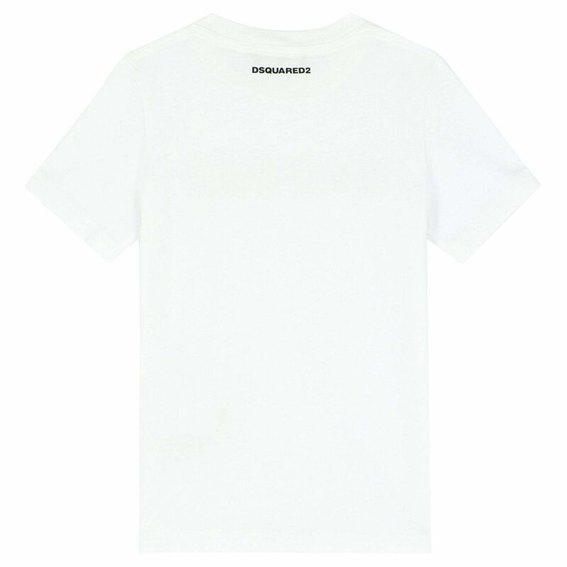 Boys White Logo T-Shirt, 2, hi-res image number null