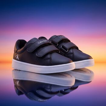 Black Logo Trainers