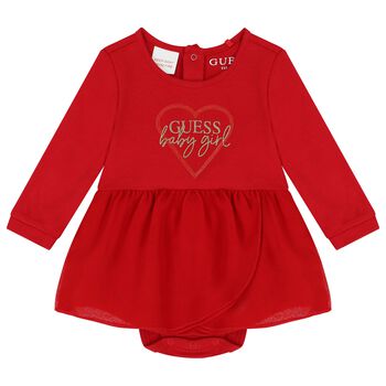 Baby Girls Red Logo Bodysuit Dress