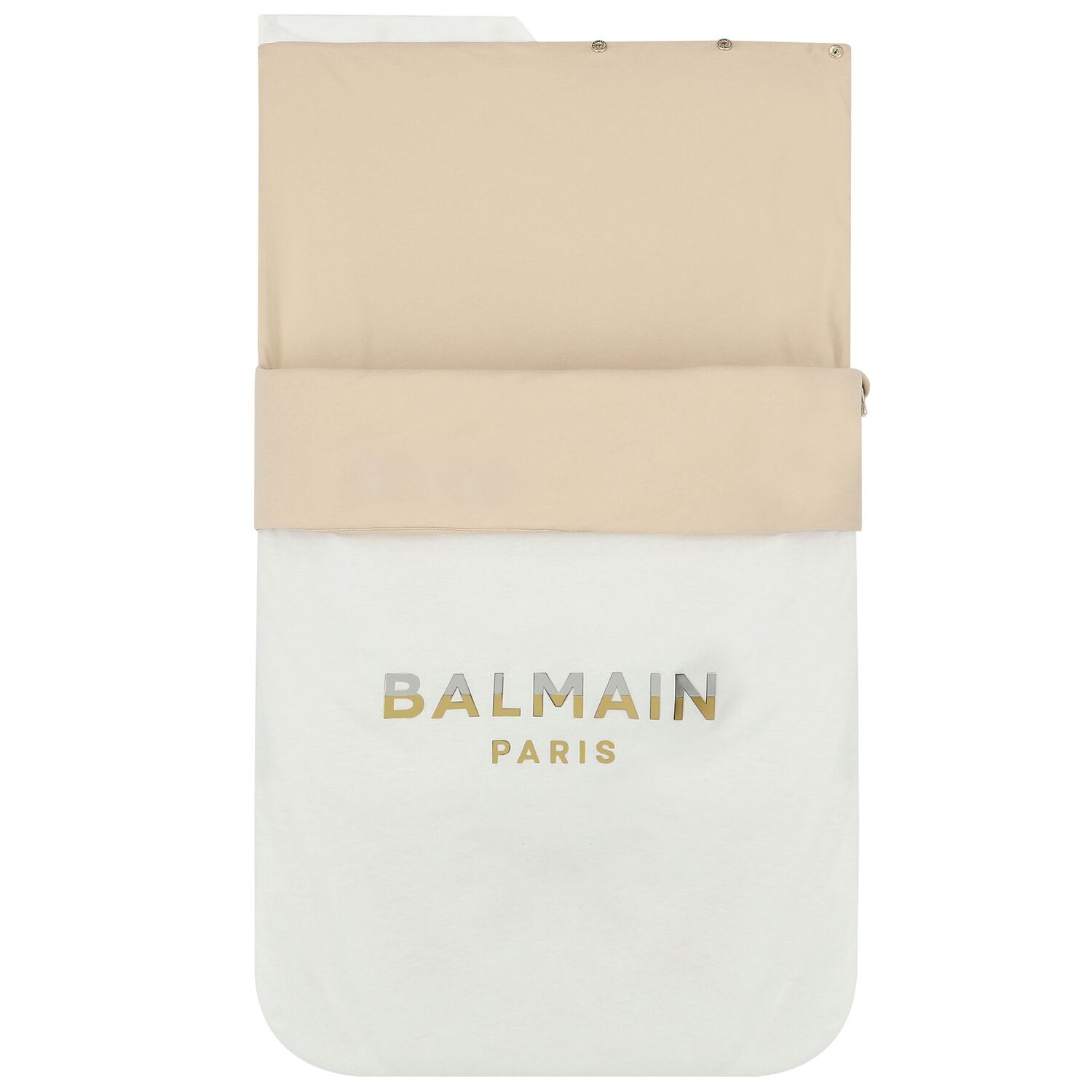 مدس بالشعار باللون الأبيض والبيج, 1, hi-res