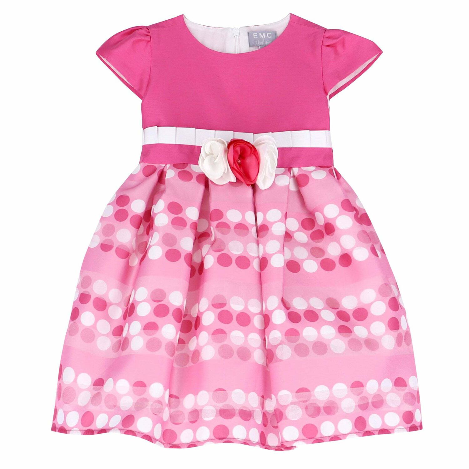 Baby Girls Pink Special Occasion Dress, 1, hi-res