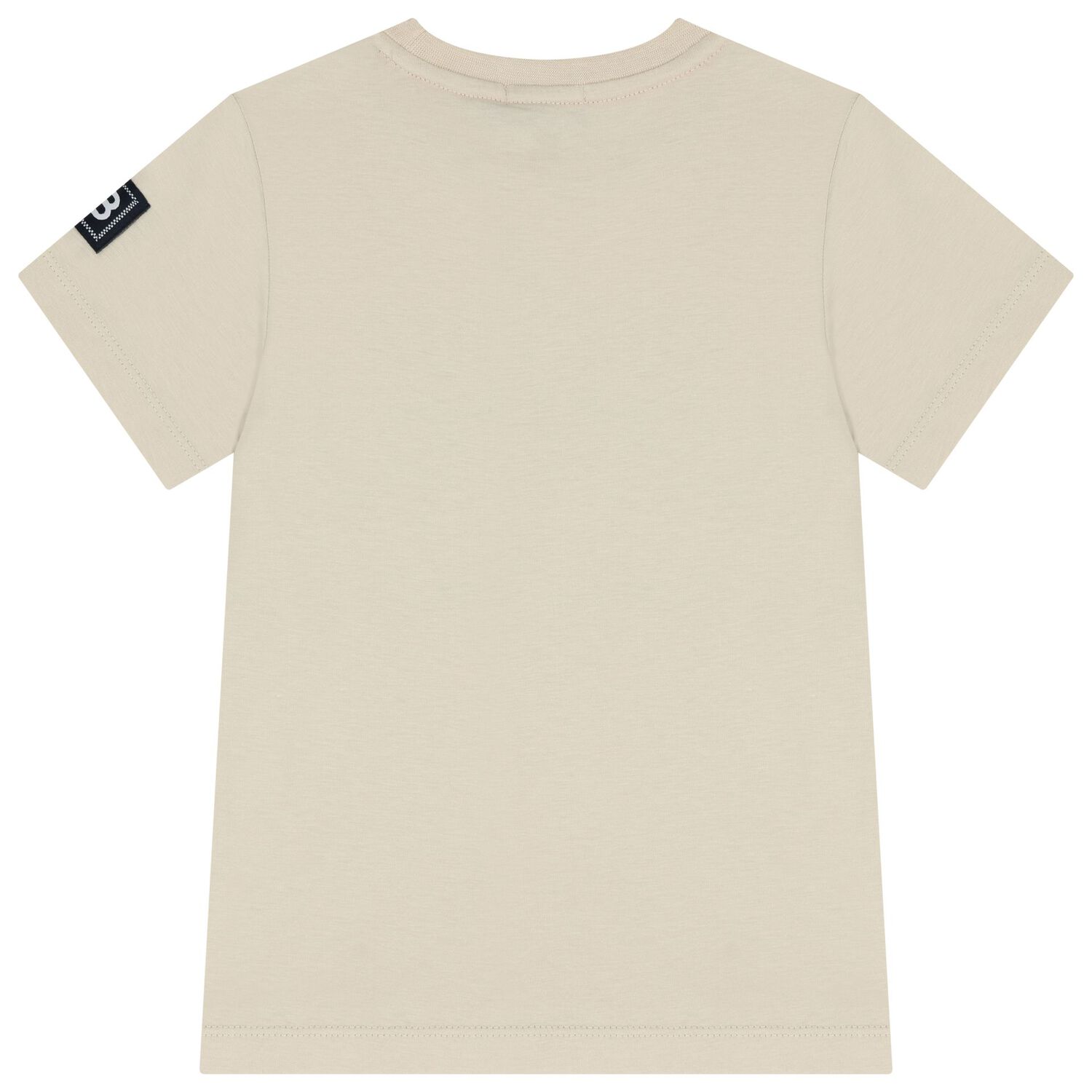 Boys Beige Logo T-Shirt, 1, hi-res