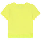 Girls Yellow Logo T-Shirt, 3, hi-res