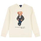 Boys Ivory Polo Bear Sweatshirt, 1, hi-res