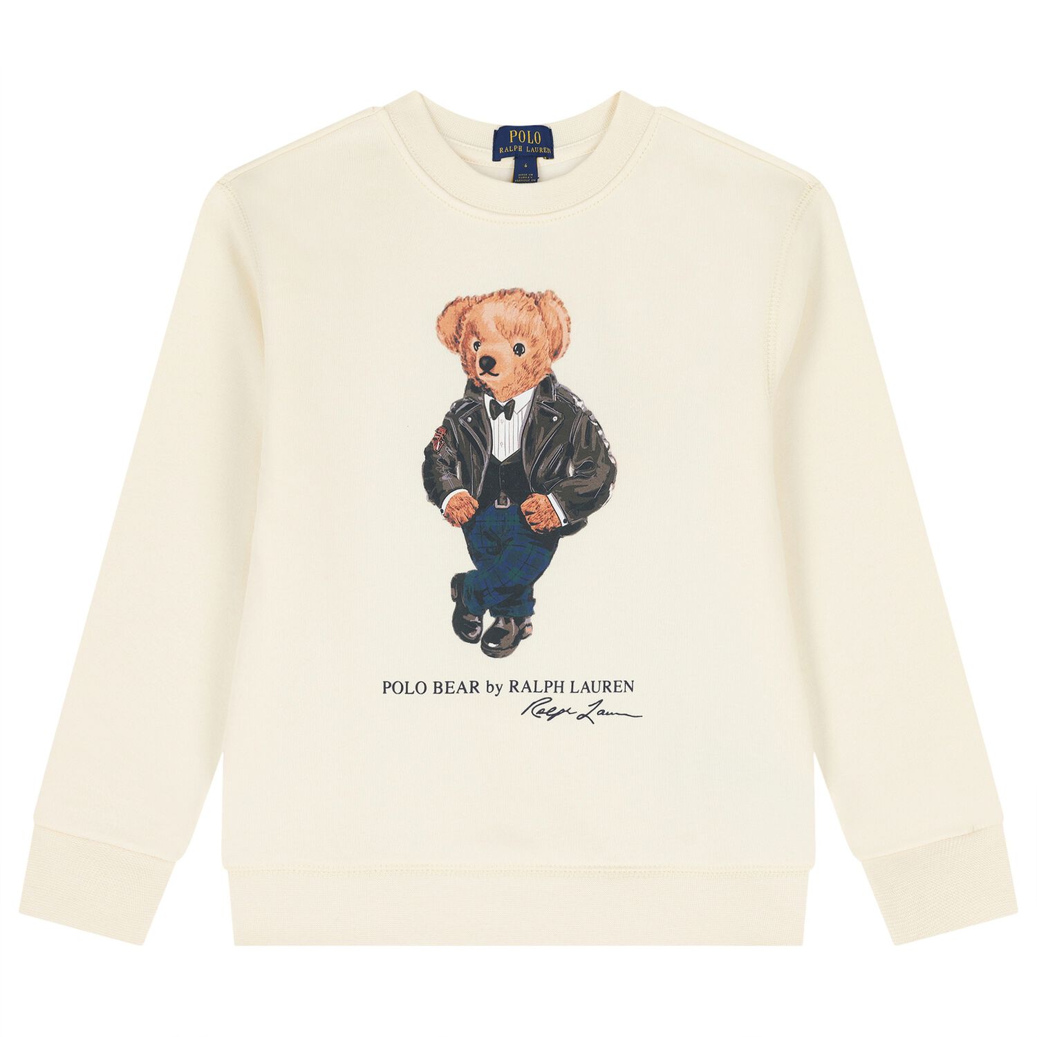 Boys Ivory Polo Bear Sweatshirt, 1, hi-res
