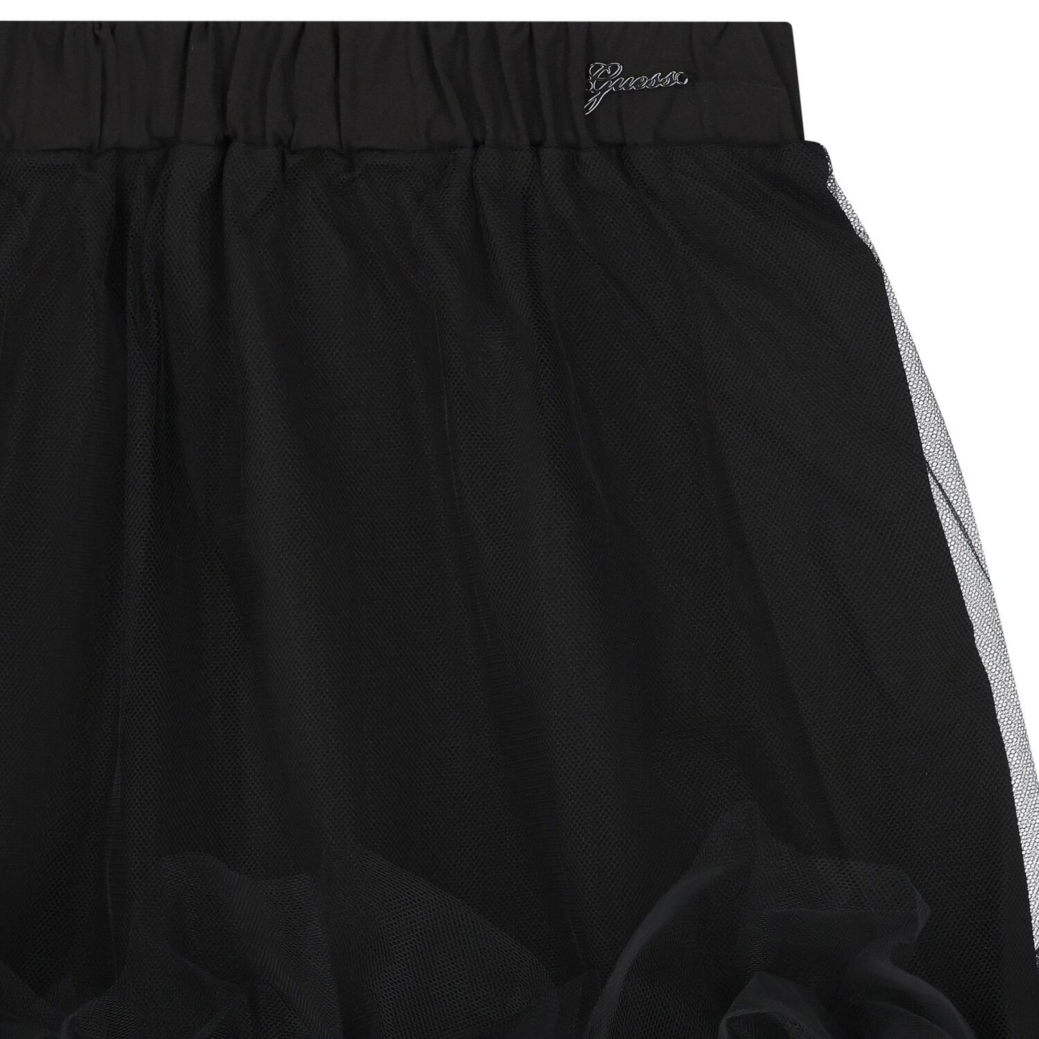 Girls Black Tulle Ruffle Skirt, 1, hi-res image number null