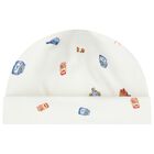 طقم هدايا ملابس أطفال بناتي عاجية اللون مزينة برسومات دببة بولو وتوت, 1, hi-res