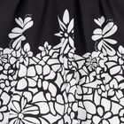 Girls Black Mikado Floral Dress, 1, hi-res