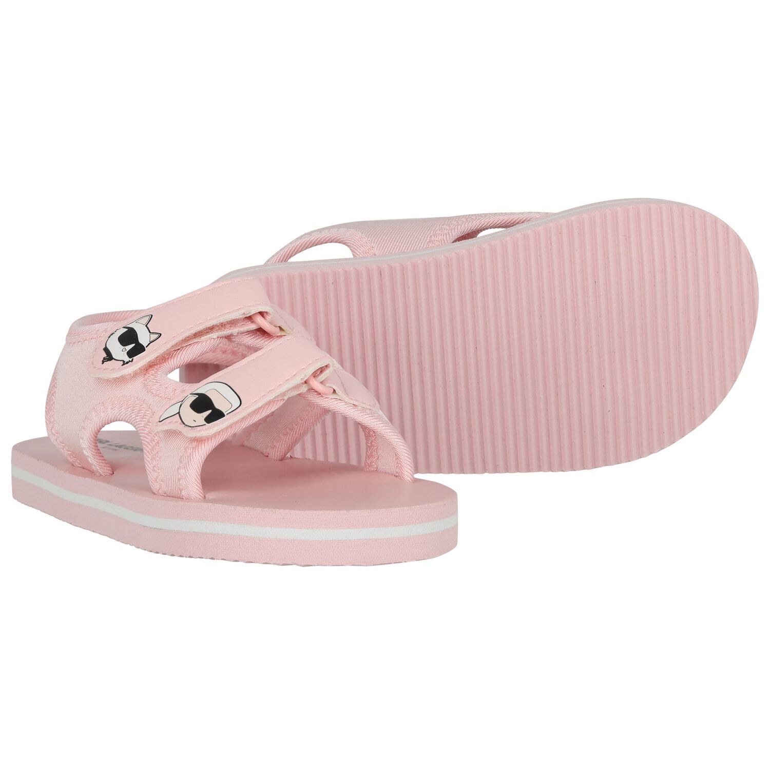 Girls Pink Choupette & Karl Sandals, 2, hi-res