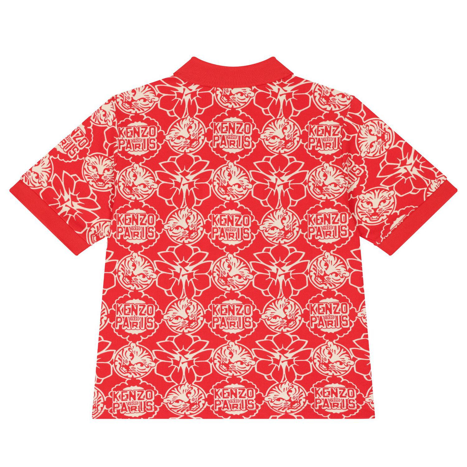 Boys Red Logo Polo Shirt, 1, hi-res