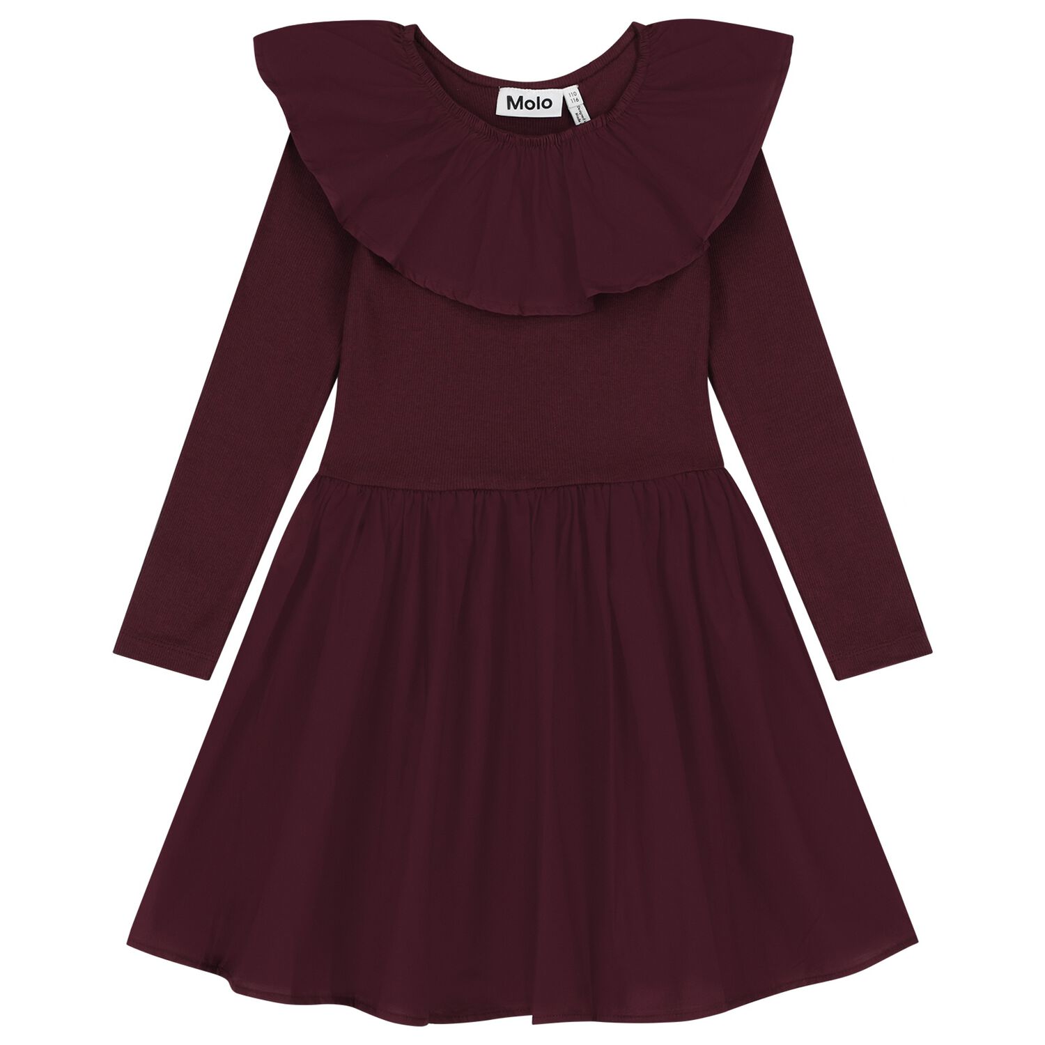 Girls Purple Ruffled Dress , 1, hi-res