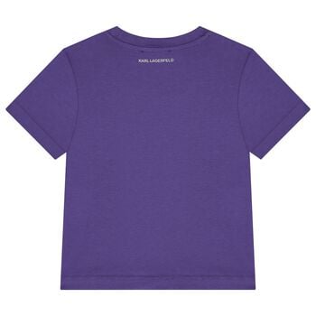 Girls Purple Logo T-Shirt