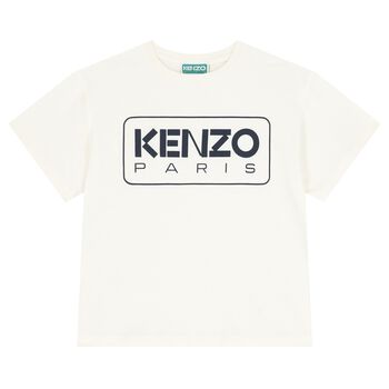 تيشيرت بالشعار باللون العاجى 