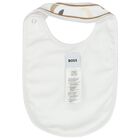 مريلة بالشعار باللون الأبيض والبيج ( 3 قطع), 1, hi-res