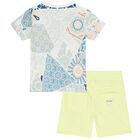 طقم شورت أولاد بالشعار متعدد الألوان, 2, hi-res