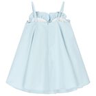 فستان بنات بطبعة الزهور باللون الأزرق, 2, hi-res