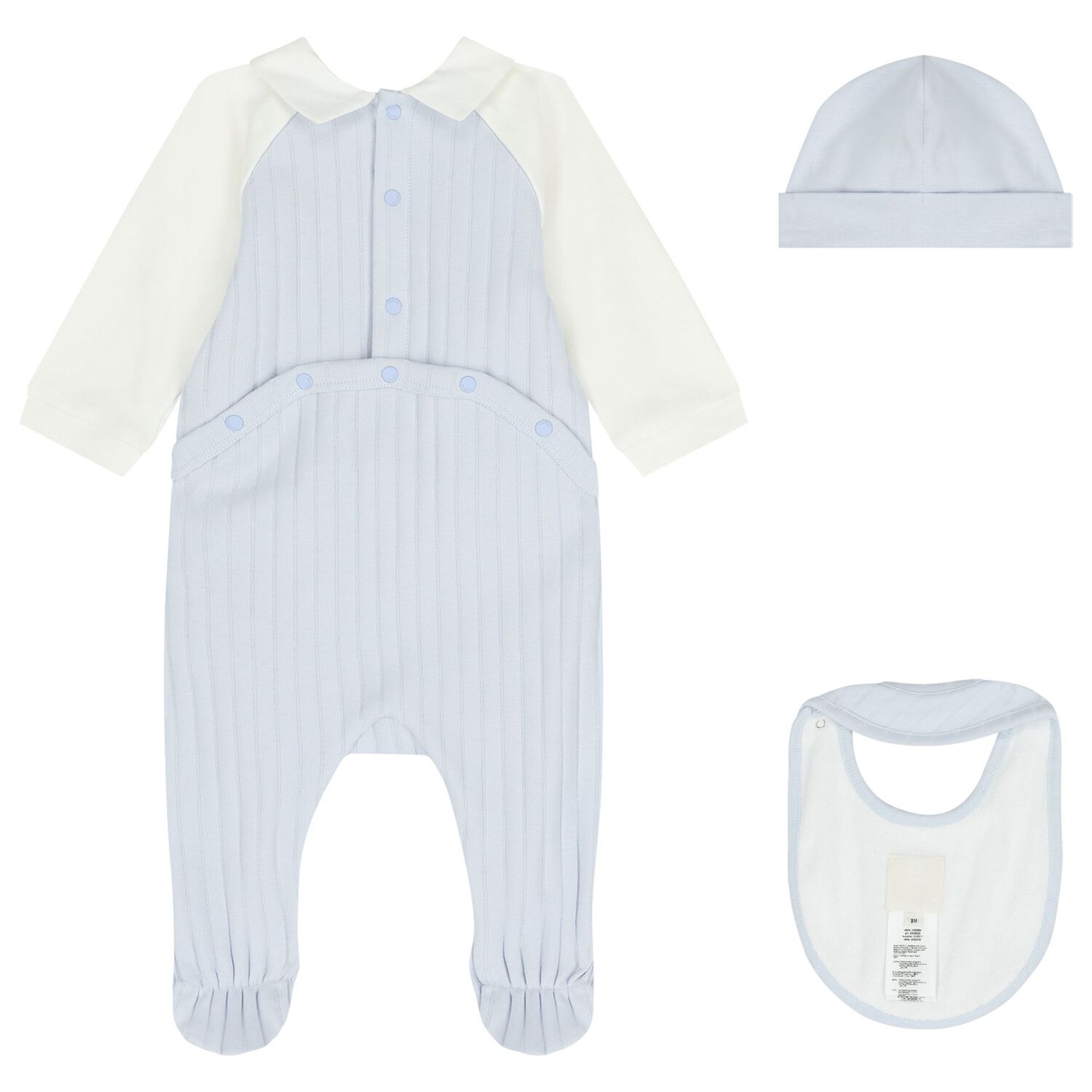 Blue & White Logo Babygrow Gift Set, 2, hi-res