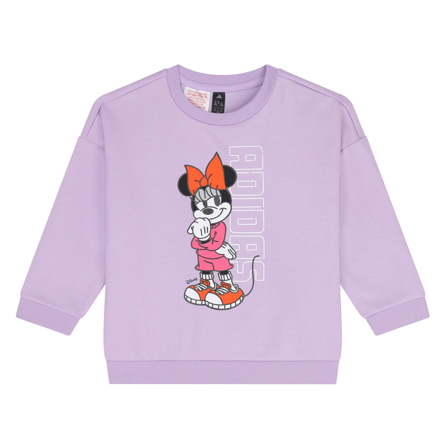 طقم ليجينز للبنات بالشعار بطبعه ديزنى باللون الارجوانى, 1, hi-res