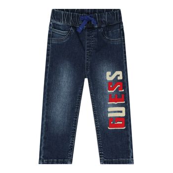 Guess Baby Boys Blue Denim Logo Jeans, 1 Baby Boys Blue Denim Logo Jeans