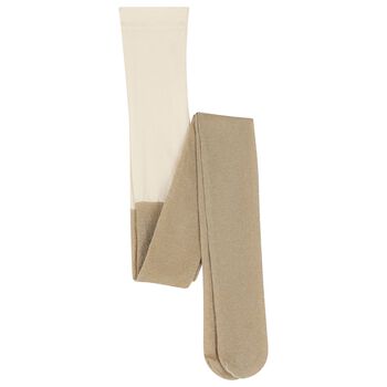 Girls Gold Shimmer Tights