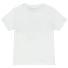 Younger Boys White Logo T-Shirt, 1, hi-res