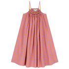 Girls Orange Dots Dress, 1, hi-res