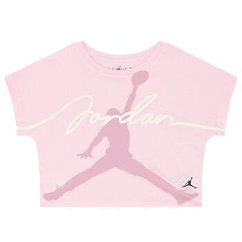 Girls Pink Jordan Logo T-Shirt