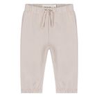 Beige Logo Younger Tracksuit, 5, hi-res