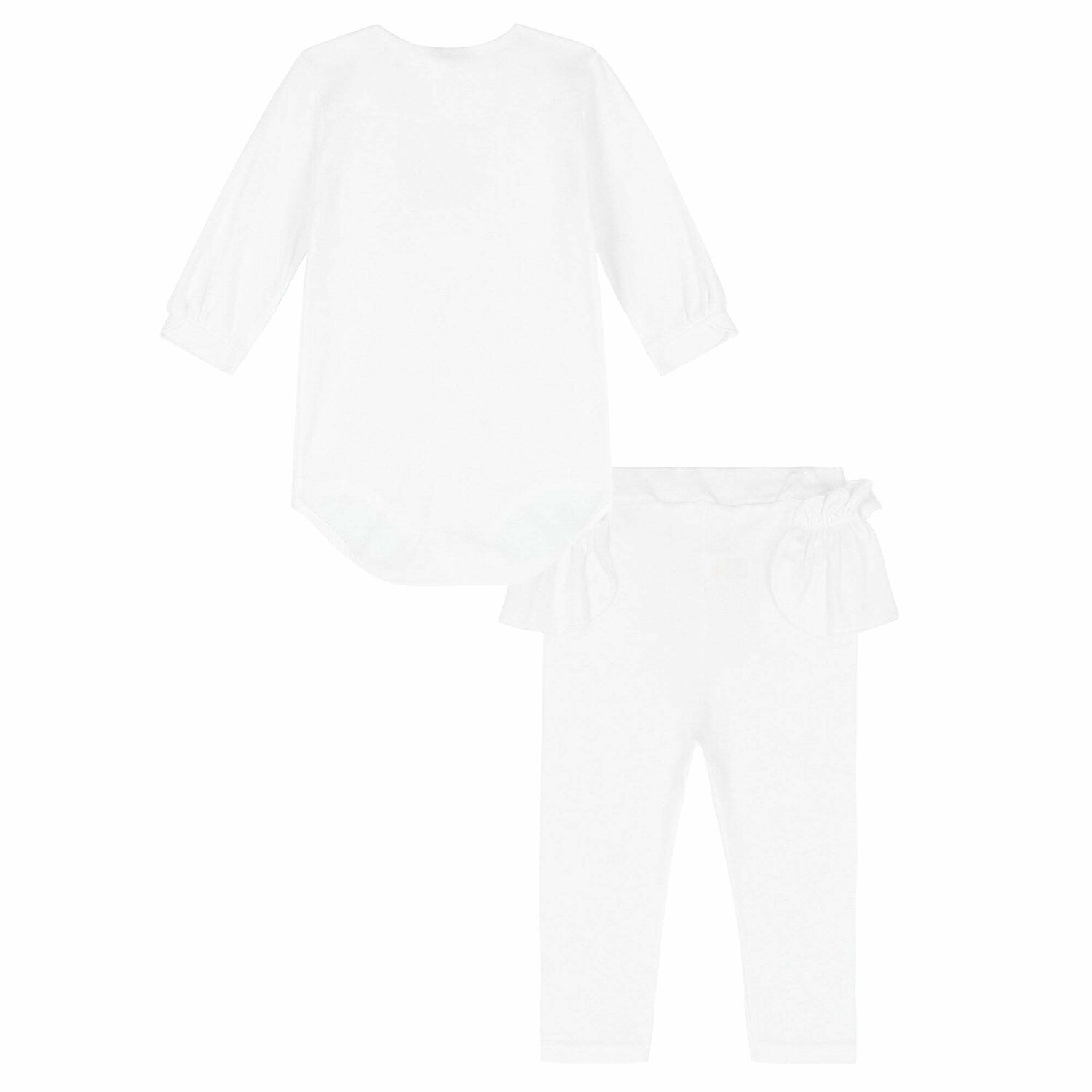 Baby Girls White Leggings Set, 1, hi-res